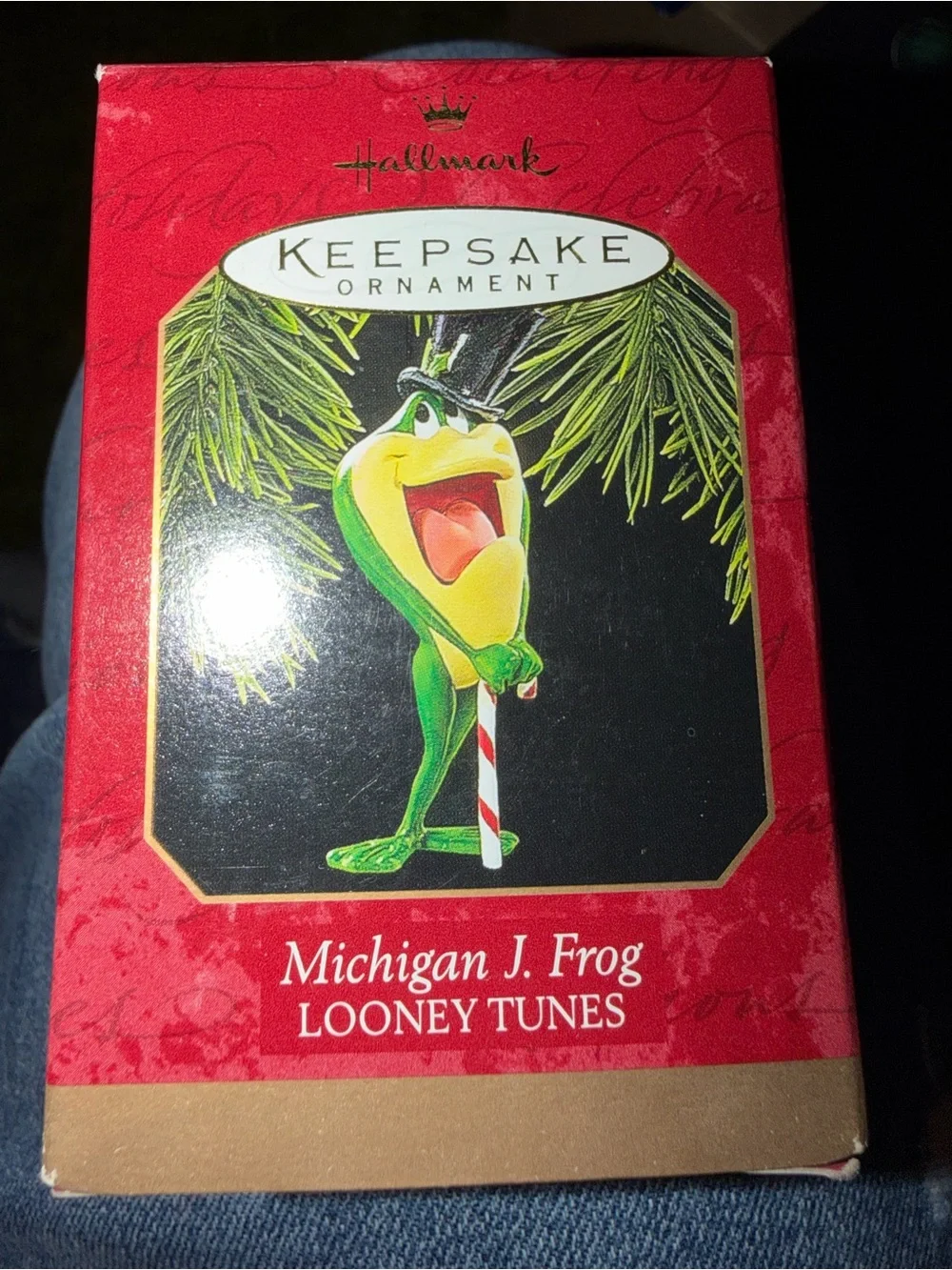 Vintage 1997 Hallmark Michigan J Frog Looney Tunes Keepsake Ornament QX6332